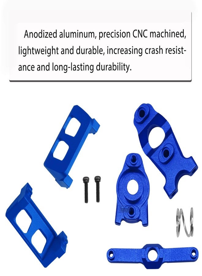 hopsupRC RC Upgrades Part for 1/16 E-Revo/Mini Summit/Mini Slash,Aluminum Servo Guards Protector & Servo Saver Steering Bellcrank,RC Guards Steering Servo Cover Plate,Navy Blue - Image 3